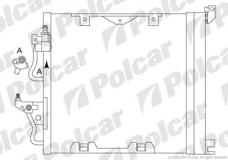 Радиатор кондиционера Polcar 5509K8C4
