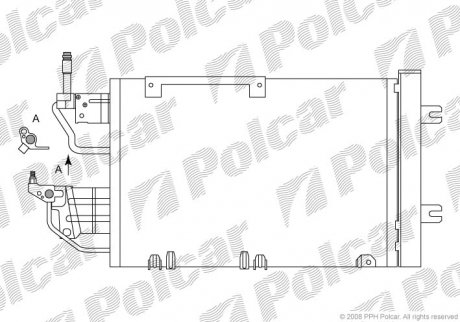 Радиатор кондиционера Polcar 5509K8C5