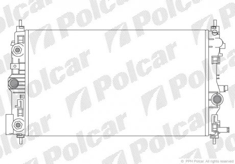 Радиатор двигателя Polcar 5511087 (фото 1)