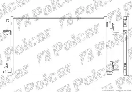 Радіатор кондиціонера Polcar 5511K82K