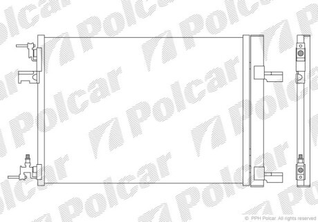 Радіатор кондиціонера Polcar 5511K8C1S