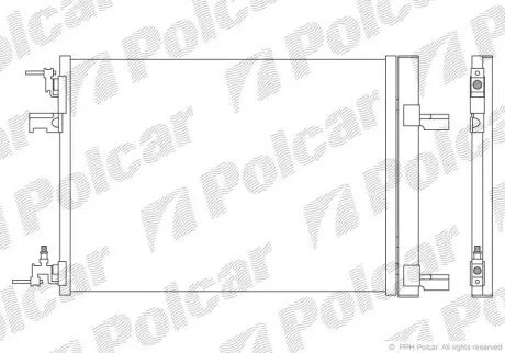 Радіатор кондиціонера Polcar 5511K8C1S