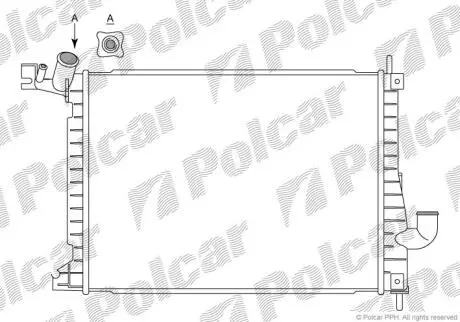 Радіатори охолодження VECTRA B 99- Polcar 5516087