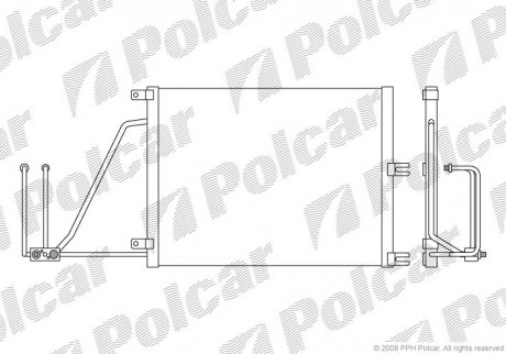 Радиатор кондиционера Polcar 5516K8C2