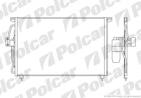 Радиатор кондиционера Polcar 5527K8C1
