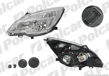 Фара основная | MERIVA, 06.10- Polcar 554610T