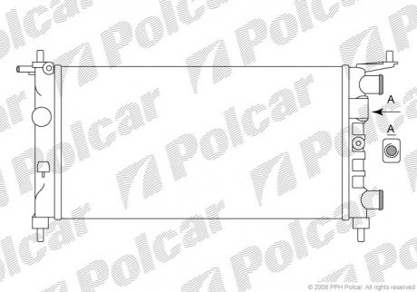 Радиатор двигателя Polcar 555508A2 (фото 1)