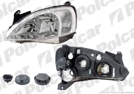 Фара основна | OPEL CORSA, 01- Polcar 5556100E