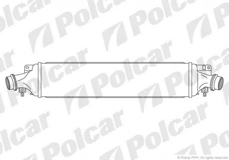 Радиатор воздуха (интеркулер) Polcar 5558J83