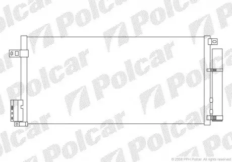 Радиатор кондиционера Polcar 5558K8C2