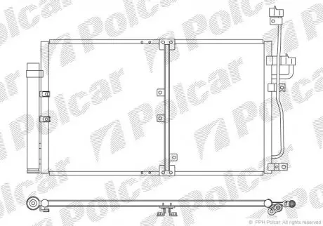 Радиатор кондиционера Polcar 5565K8C1