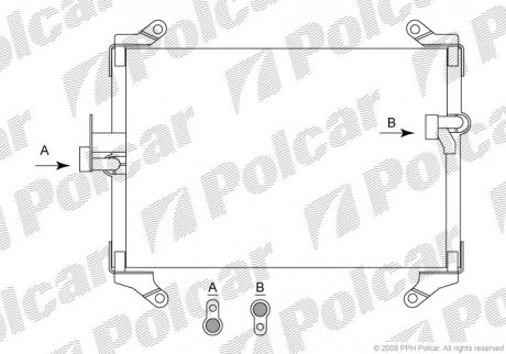 Радиатор кондиционера Polcar 5702K8C1