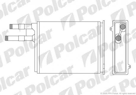 Радиатор печки Fiat Ducato/Peugeot Boxer 94 - Polcar 5702N81