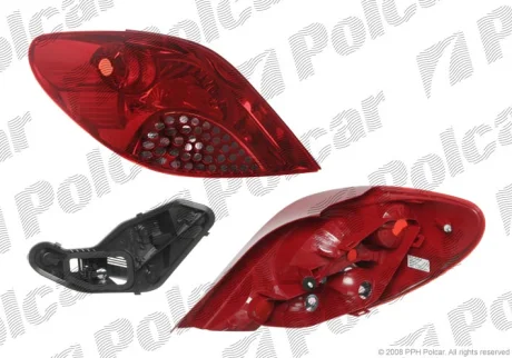 Ліхтар задній | PEUGEOT 207 Polcar 572487E