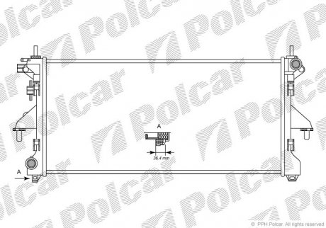 Радиатор системы охлаждения Fiat Ducato 06- Polcar 5770081