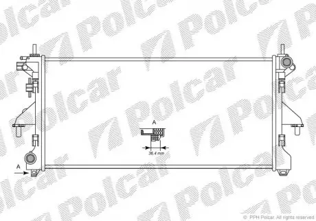 Радиатор системы охлаждения Fiat Ducato 06- Polcar 5770081