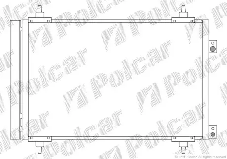 Радіатор кондиціонера Polcar 5780K8C1S