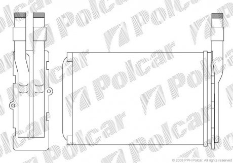 Радіатор пічки Renault Espace/5/9/11 84-91 Polcar 6005N81