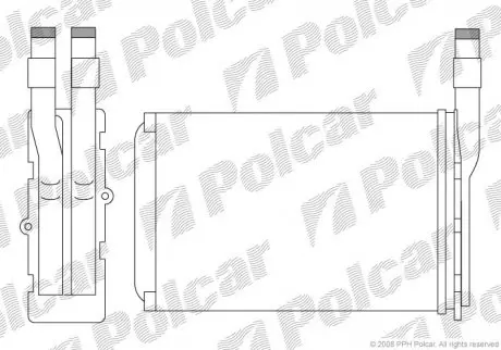 Радиатор печки Renault Espace/5/9/11 84-91 Polcar 6005N81