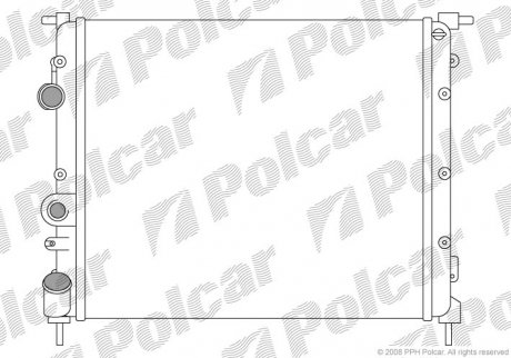 Радіатор охолодження двигуна Polcar 600708A1 (фото 1)
