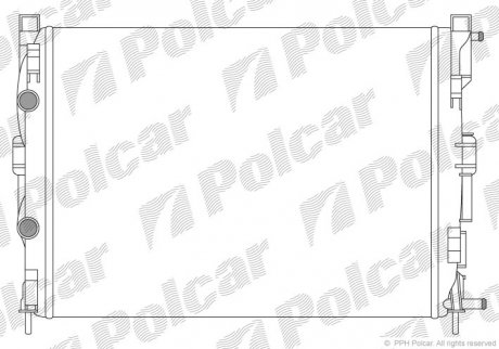 Радиатор охлаждения двигателя Polcar 601208B2 (фото 1)
