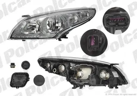 Фара передняя правая Polcar 601410-E