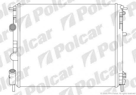 Радіатор охолодження двигуна Polcar 601508A4