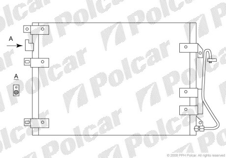 Радіатор кондиціонера Polcar 6015K8C2S