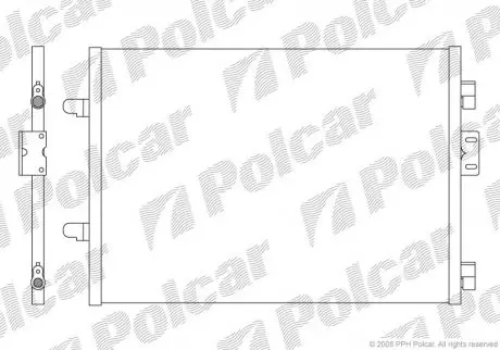 Радіатор кондиціонера Polcar 6016K81X