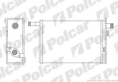Радіатор обігріву Opel Vivaro/ Renault Trafic I/II Polcar 6022N81