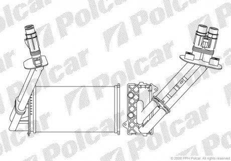 Радіатор пічки Polcar 6032N83