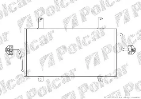 Радиатор кондиционера Polcar 6041K8C1