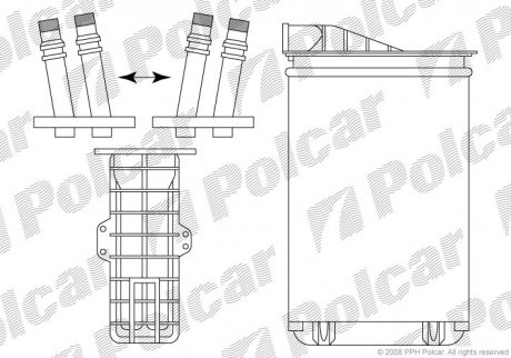 Радіатор пічки Polcar 6050N81