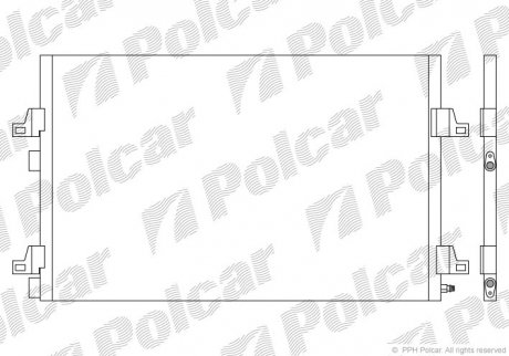 Конденсатор кондиционера Polcar 6052K8C2 (фото 1)