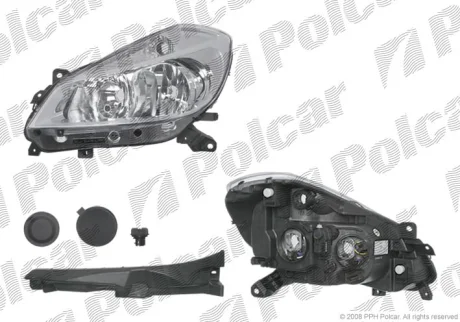 Фара основная | CLIO III, 05-09 Polcar 6055093E