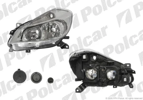 Фара основная | CLIO III, 05-09 Polcar 605509E