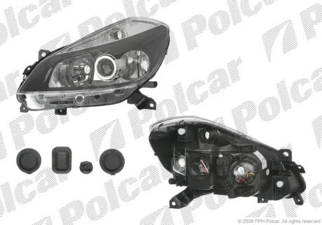 Фара основная | CLIO III, 05-09 Polcar 6055101E