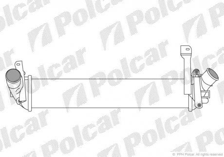 Радіатор повітря (інтеркулер) Polcar 6060J82 (фото 1)