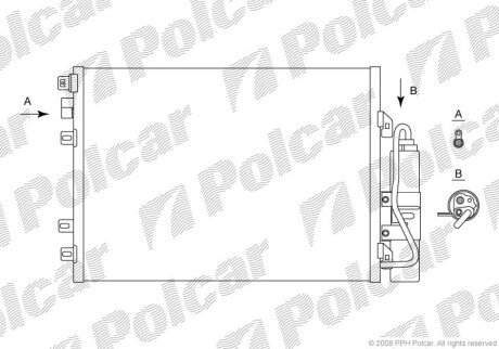 Радіатор кондиціонера Polcar 6061K81X