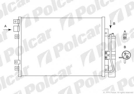 Радиатор кондиционера Polcar 6061K8C1