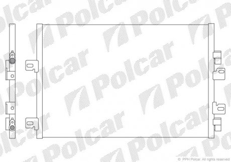 Радиатор кондиционера Polcar 6061K8C2