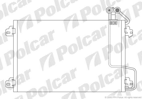 Радіатор кондиціонера Polcar 6070K8C1S