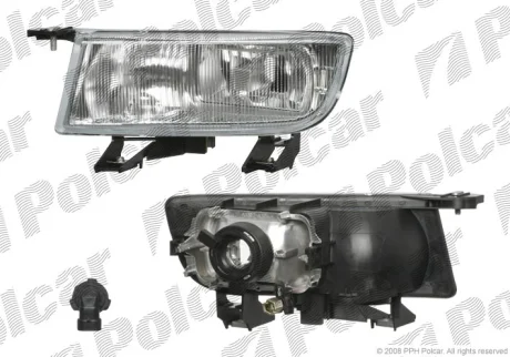 Фара передня | SAAB 9.3, 98- Polcar 6522291E