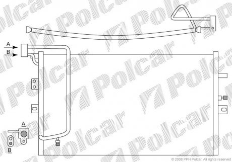 Радіатор кондиціонера Polcar 6523K8C1