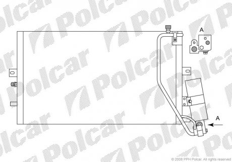 Радіатор кондиціонера Polcar 6523K8C2