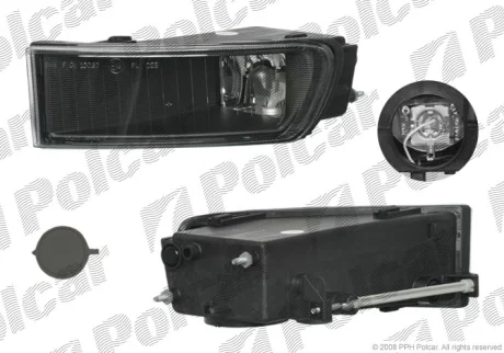 Фара передняя | 9.3 02- Polcar 653030E