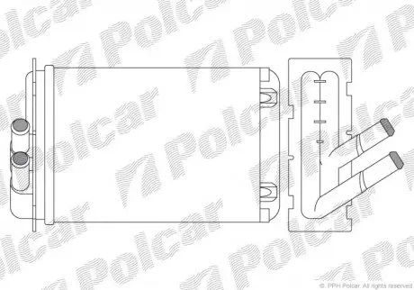 Радиатор печки Polcar 6712N81