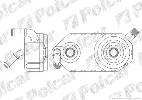 Радиатор масла Polcar 6713L81