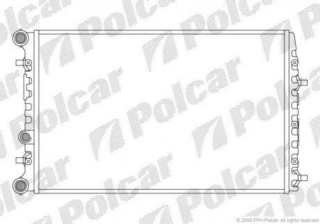 Радіатор охолодження двигуна Polcar 691308A5