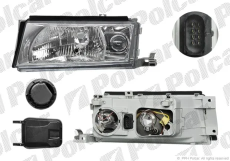 Фара основная | SKODA OCTAVIA, 01- Polcar 6921103E